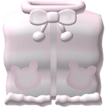 ♡ : cutesy bunny vest with bow in white & pink