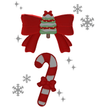 ୨⋮❄︎ cutesy christmas hairclips in red