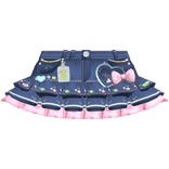 ♡ Cutesy decora denim skirt with ruffles (light)