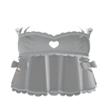 ♡ : cutesy doll heart bow laced top in blue