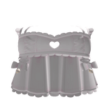 ♡ : cutesy doll heart bow laced top in pink