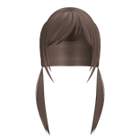 Cutesy Dolly Low Long Dahood Pigtails In Brown