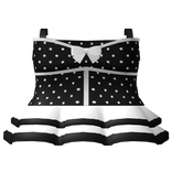 	Cutesy Dress In White With Dots