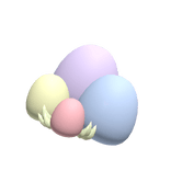 🐰 Cutesy Easter Bunny Pastel Eggs on Head 🐣🍫