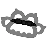 cutesy emo black bow brass knuckle hair clip