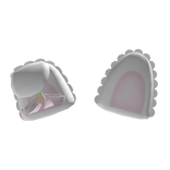 cutesy floppy bunny ears in white & pink