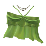 ʚ cutesy green mori kei slipped string summer top