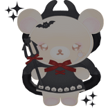 cutesy halloween kuma hairclip ♡