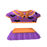 cutesy halloween set in orange & purple