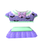 cutesy halloween set in purple  & teal