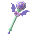 cutesy halloween wand in purple & teal