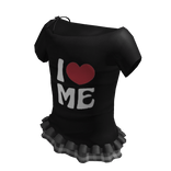  ♡ Cutesy I Love Me frill Off Shoulders top