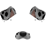 cutesy kawaii dalmatian puppy face filter