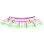 ♡꒱ cutesy kawaii light pink and green tutu skirt