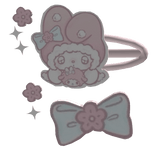 ♡ ⋮ cutesy kawaii pink bunny with bow hair clip