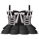 ♡ cutesy kawaii ruffled black dress w pink bows