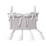 ♡ cutesy kawaii ruffled white dress w pink bows