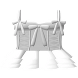 ♡ cutesy kawaii ruffled white princess bow dress