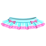 ♡꒱ cutesy kawaii teal and hot pink tutu skirt