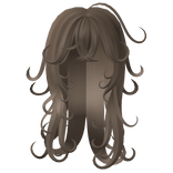 cutesy light brown anime curly hair