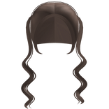 ♡ cutesy long curly pigtails in light brown