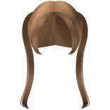 ♡ Cutesy Long Straight Back Pigtails in Caramel