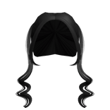 cutesy long wavy curly hair black