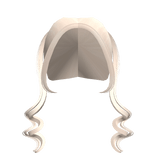 cutesy long wavy curly hair pastel blonde