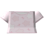 cutesy off the shoulder star pink tshirt
