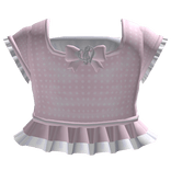 cutesy pastel pink polka dot music note skirt