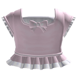 cutesy pink and white ruffle schoolgirl skirt