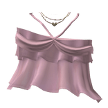 ʚ cutesy pink mori kei slipped string summer top 