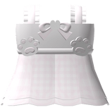 ♪(´▽｀cutesy pink plaid ruffled paw bunny bow dress