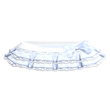 cutesy plaid mini skirt baby blue n white