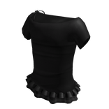  ♡ Cutesy pleated ruffled frill Off Shoulders top