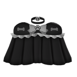 ♡ cutesy puppy black babydoll dress