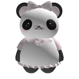 ꒰ ♡┊cutesy ruffled babi panda plush