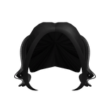 cutesy short curly pigtails hair black