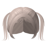 Cutesy soft mini pigtails in light ash brown