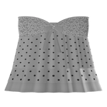 ♡ cutesy soft white and black bow dress