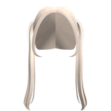 cutesy straight pigtails hair in pastel blonde