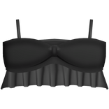 cutesy summer beach top in black