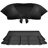 🤍 cutesy summer two piece in black