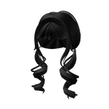 cutesy swirly pigtails in black