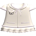 cutesy tan bear polka dots jacket w skirt 