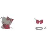 ♡ . ꒱ cutesy valentines hello kitty hair clip ꒱