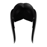 Cutesy Wavy Pigtails in Black