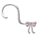 ♡ cutesy white & pink kitty tail