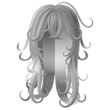 cutesy white anime curly hair