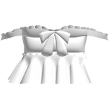 ♡ : cutesy white bow flowy dress